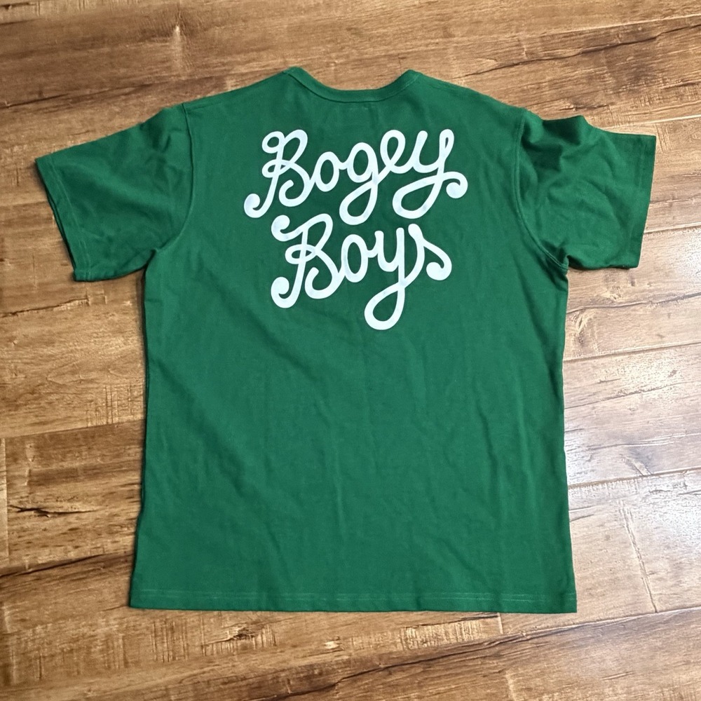 Bogey Boys Golf Shirt Men Large Big Logo Spell Out Heavy Tee Limited Streetwear